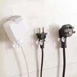 10Pcs Power Plug Socket Hooks Racks Plug Holders Hangers Office Home Kitchen Wall Decor Multi-Purpose Hooks