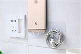 10Pcs Power Plug Socket Hooks Racks Plug Holders Hangers Office Home Kitchen Wall Decor Multi-Purpose Hooks