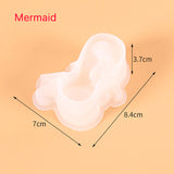 Sleeping Mermaid Silicone Molds Chocolate Fondant Mould Handmade Soap Mold Mermaid Cake Topper DIY Angel Craft Art Candle Mould