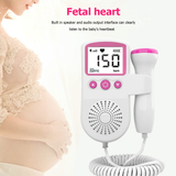 3.0MHz Doppler Fetal Heart Rate Monitor Handheld Home Pregnancy Baby Prenatal Heart Rate Detector LCD Display No Radiation