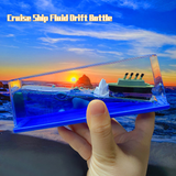 Cruise Ship Fluid Drift Bottle Hourglass Living Room Decoration Creative Boat Sea Ornaments Home Decoration Toys Birthday Gift