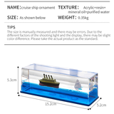 Cruise Ship Fluid Drift Bottle Hourglass Living Room Decoration Creative Boat Sea Ornaments Home Decoration Toys Birthday Gift