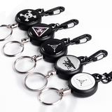 1pcs Elastic Key Chain TAD Steel Rope Burglar Tool Belt Money Retractable Key Recoil Ring Pull Chain Clip