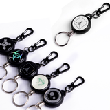 1pcs Elastic Key Chain TAD Steel Rope Burglar Tool Belt Money Retractable Key Recoil Ring Pull Chain Clip