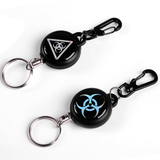 1pcs Elastic Key Chain TAD Steel Rope Burglar Tool Belt Money Retractable Key Recoil Ring Pull Chain Clip