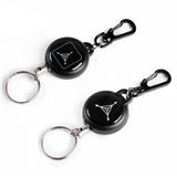 1pcs Elastic Key Chain TAD Steel Rope Burglar Tool Belt Money Retractable Key Recoil Ring Pull Chain Clip