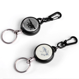 1pcs Elastic Key Chain TAD Steel Rope Burglar Tool Belt Money Retractable Key Recoil Ring Pull Chain Clip