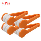 Set Portable Multifunctional Glasses Cleaning Rub Eyeglass Sunglasses Spectacles Microfiber Cleaner Clean Brushes