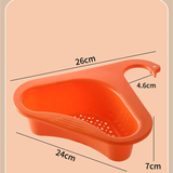 Sink Swan Drain Basket Household Punch-free Kitchen Vegetable Washing Multi-functional Pool Triangular Plastic Water Filter Rack