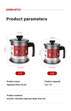 1.4L Stainless Steel Kitchen Oil Filter Pot Lard Tank Large Capacity Filter Oil Separator Storage Tank Kitchen Tools Oil Bottle