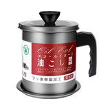 1.4L Stainless Steel Kitchen Oil Filter Pot Lard Tank Large Capacity Filter Oil Separator Storage Tank Kitchen Tools Oil Bottle