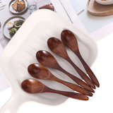 5pcs Natural Wood Spoon Bamboo Cooking Utensil Coffee Kitchen Teaspoon Tableware Accessories