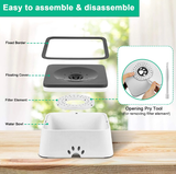 Dog Drinking Water Bowl 2L Floating Non-Wetting Mouth Cat Bowl Without Spill Drinking Water Dispenser ABS Plastic Dog Bowl