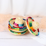 1pcs Mini Pet Dogs Straw Hat Sombrero Cat Sun Hat Beach Party Straw Hats Dogs Hawaii Style Hat For Dogs Funny