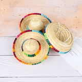 1pcs Mini Pet Dogs Straw Hat Sombrero Cat Sun Hat Beach Party Straw Hats Dogs Hawaii Style Hat For Dogs Funny