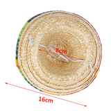 1pcs Mini Pet Dogs Straw Hat Sombrero Cat Sun Hat Beach Party Straw Hats Dogs Hawaii Style Hat For Dogs Funny