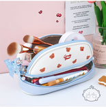 Cherry PU cute pencil case school Stationery storage bag Leather cosmetic bag big pen case gifts for girl pen bag kawaii pen box