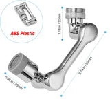 Universal 1080° Rotatable Faucet Aerator Extender Plastic Splash Filter Faucets Bubbler Nozzle Robotic Arm for Kitchen Bathroom