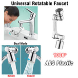 Universal 1080° Rotatable Faucet Aerator Extender Plastic Splash Filter Faucets Bubbler Nozzle Robotic Arm for Kitchen Bathroom