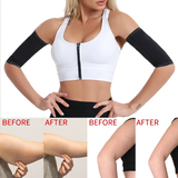 1 Pair Sweat Sauna Arm Band Women Elastic Compression Arm Shaping Sleeves Anti Cellulite Arm Shapers Sport Heating Arm Kit