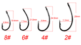 50pcs Coating High Carbon Stainless Steel Barbed Carp Fishing Hooks Pack with Retail Original Box 8003