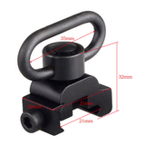 20mm QD Sling Swivel with Picatinny Rail Mount Base Quick Detach Rail Mount Quick Release Push Button Attachment Gun Accessories