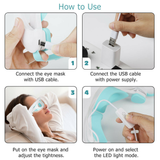 LED Photon Eye Massager Light Therapy Anti Aging Eye Skin Tighten Vibration Beauty Device Hot Compress Relaxing Muscle Blindfold