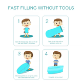 Outdoor Inflatable Cushion Adults Kids Air Sofa Bed Lounger Couch Chair Bag Picnic Beach Lazy Camping Mat Portable Indoor Sofa