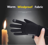 Men Winter Waterproof Cycling Gloves Outdoor Sports Running Motorcycle Ski Touch Screen Fleece Gloves Non-slip Warm Full Fingers