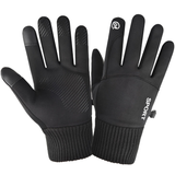 Men Winter Waterproof Cycling Gloves Outdoor Sports Running Motorcycle Ski Touch Screen Fleece Gloves Non-slip Warm Full Fingers