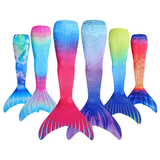 Adult Kids Mermaid Tails Swimsuit For Girls Women Bathing Beach Swimmable Flower Mermaid Costume No Monofin Swimwear Clothes