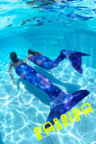 Adult Kids Mermaid Tails Swimsuit For Girls Women Bathing Beach Swimmable Flower Mermaid Costume No Monofin Swimwear Clothes