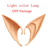 1Pair Halloween Latex Elf Ears High Simulation Soft Harmless False Ears Props Fairy Angel Dress Up Cosplay Hook Christmas Decor