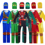 Hot Sell Ninja Cosplay Costumes Boy Jumpsuits Sets Halloween Christmas Party Clothes Ninja Superhero Streetwear Suits