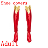 Adult Kids Superhero Cosplay Costumes Super Girls Dress Shoe Covers Suit Superwoman Dress Woman Super Hero Halloween Clothes