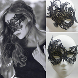 Sexy Women Hollow Lace Masquerade Face Mask Princess Black Cutout Prom Party Props Costume Halloween Masquerade Mask
