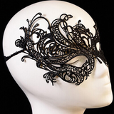 Sexy Women Hollow Lace Masquerade Face Mask Princess Black Cutout Prom Party Props Costume Halloween Masquerade Mask