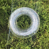 Transparent Glitter Pool Swimming Ring Adult Children Inflatable Pool Tube Giant Float Boys Girl Water Fun Toy Swim Laps