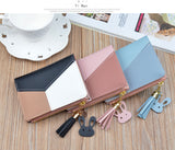 Geometric Women Cute Pink Wallets Pocket Purse Card Holder Patchwork Wallet Lady Female Fashion Short Coin Burse Money Bag