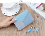 Geometric Women Cute Pink Wallets Pocket Purse Card Holder Patchwork Wallet Lady Female Fashion Short Coin Burse Money Bag