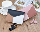 Geometric Women Cute Pink Wallets Pocket Purse Card Holder Patchwork Wallet Lady Female Fashion Short Coin Burse Money Bag