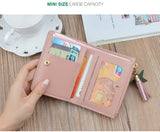 Geometric Women Cute Pink Wallets Pocket Purse Card Holder Patchwork Wallet Lady Female Fashion Short Coin Burse Money Bag