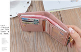 Geometric Women Cute Pink Wallets Pocket Purse Card Holder Patchwork Wallet Lady Female Fashion Short Coin Burse Money Bag