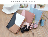 Geometric Women Cute Pink Wallets Pocket Purse Card Holder Patchwork Wallet Lady Female Fashion Short Coin Burse Money Bag