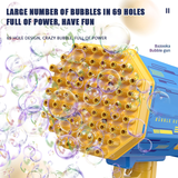69 Holes Automatic Gatling Bubble Guns Soap Bubble Magic Bubble Kids 2022 New Bathroom Outdoor Toys For Boys Girls Birthday Gift