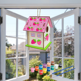 DIY Painting Bird House Kit Bird House Nest Crafts For Kids Handmade wood Building Paint Birds House Kid Gift Children Craft Toy