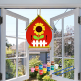 DIY Painting Bird House Kit Bird House Nest Crafts For Kids Handmade wood Building Paint Birds House Kid Gift Children Craft Toy