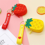 Fashion Fidget Toys Push Bubbles Toy Rainbow Unicorn Coin Purse Wallet Ladies Bag Silica Simple Dimple Crossbody Bags For Girls