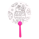 DIY Handmade Painting Summer Fan Diy Toys For Children Cartoon Animal Color Graffiti Origami Fan Art Craft Toys Creative Drawing