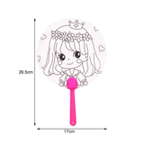 DIY Handmade Painting Summer Fan Diy Toys For Children Cartoon Animal Color Graffiti Origami Fan Art Craft Toys Creative Drawing